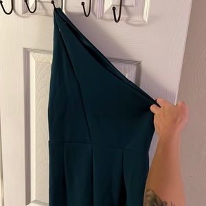 Green wedding guest dress